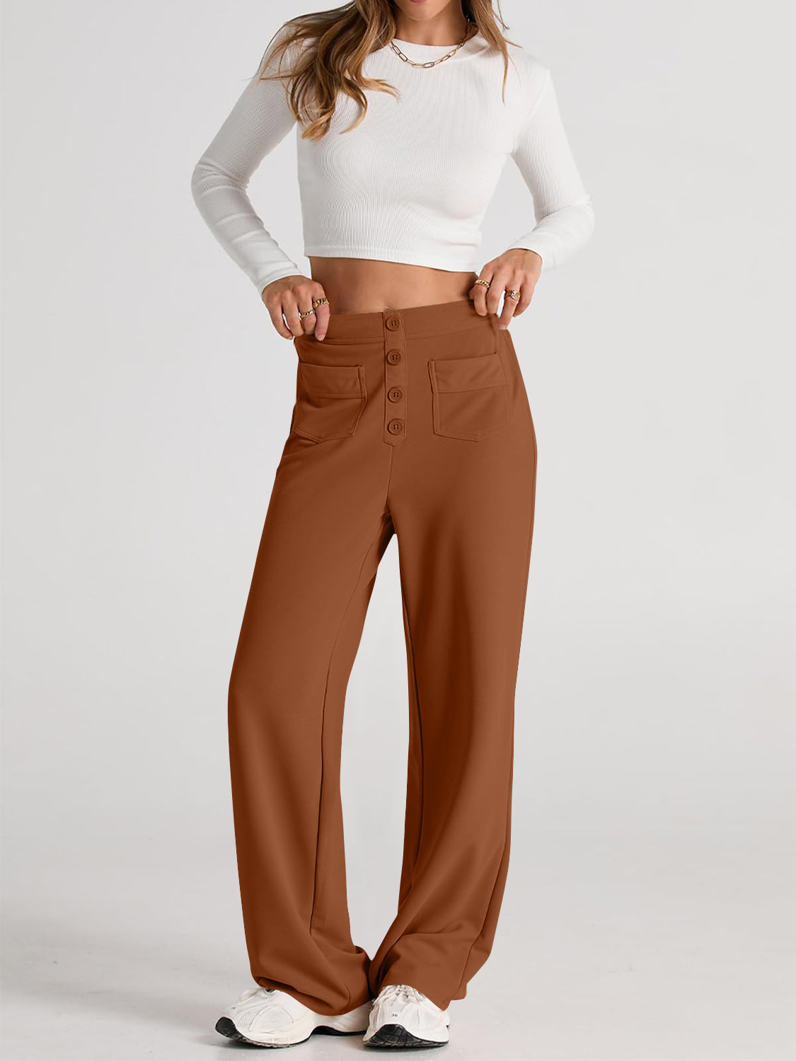 Aurora | Wide-leg, high-waisted trousers