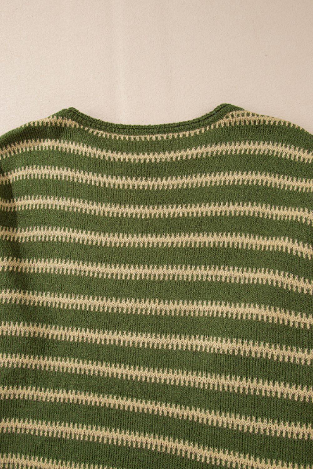 Gloria | Striped crew neck sweater with dropped shoulders