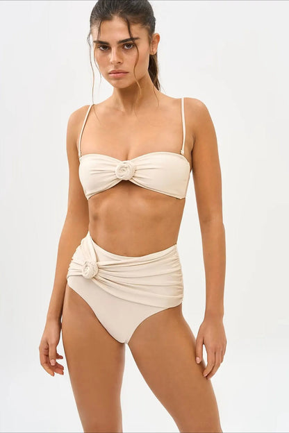 Floral High Waist Bikini Set