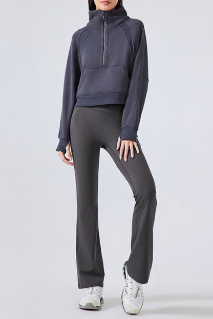 High-Waisted Fleece Lined Flared Yoga Leggings