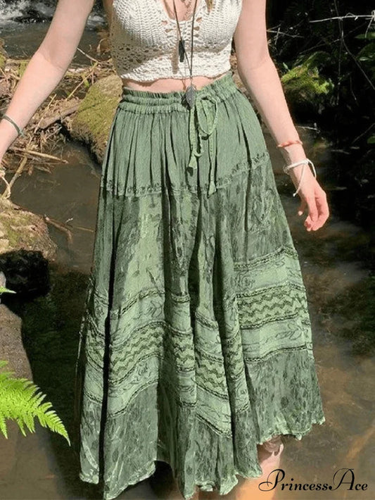 Fairy Graceful Tiered Maxi Skirt
