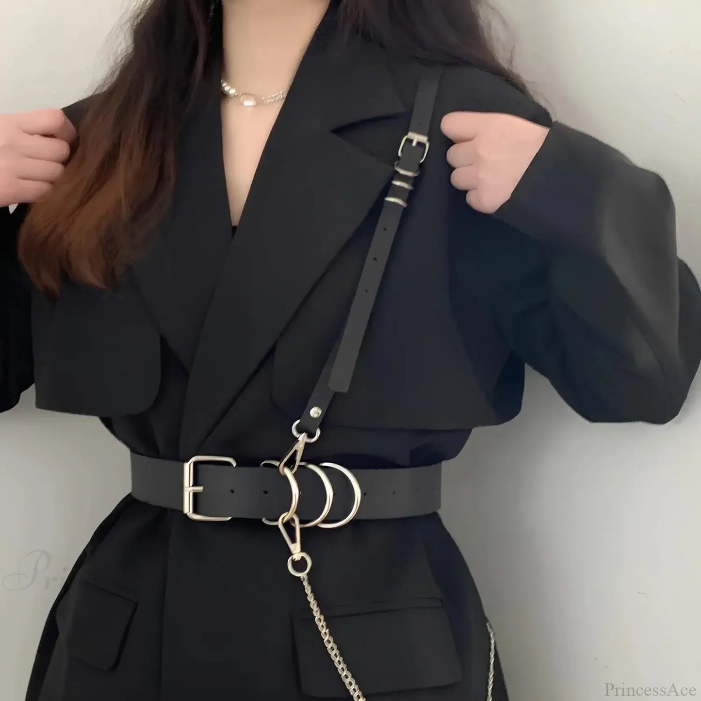 Fashion Dark Harness Waist Belt