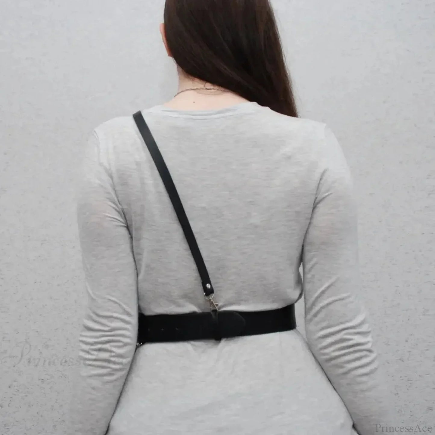 Fashion Dark Leather Waist Belt
