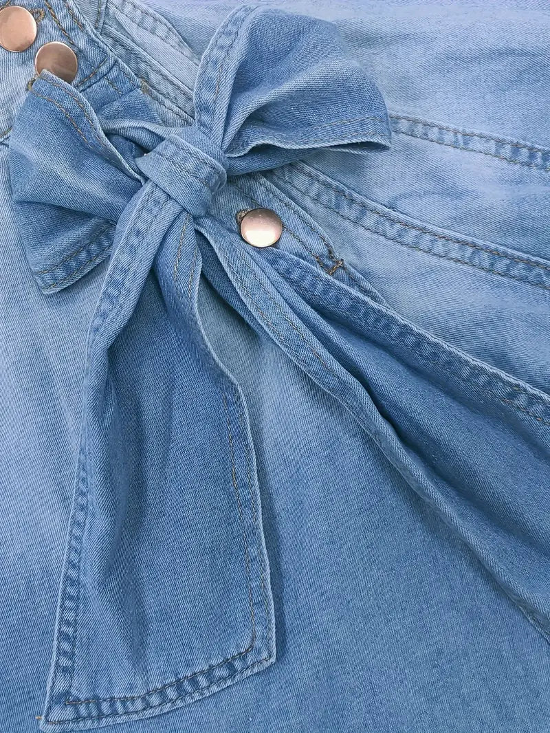 Zita® | Elegant Denim Top With A High Neck