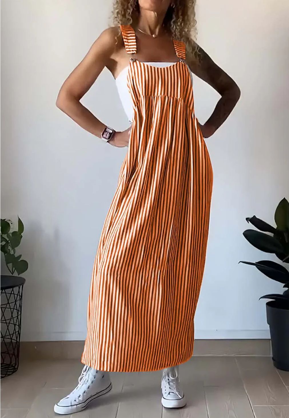Ilenia® | Casual Striped Overalls