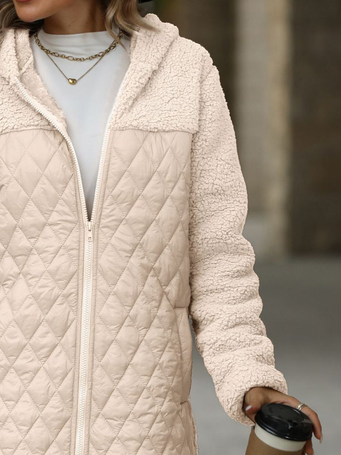 Zaira | Structured, long-sleeved, zip-up hooded coat