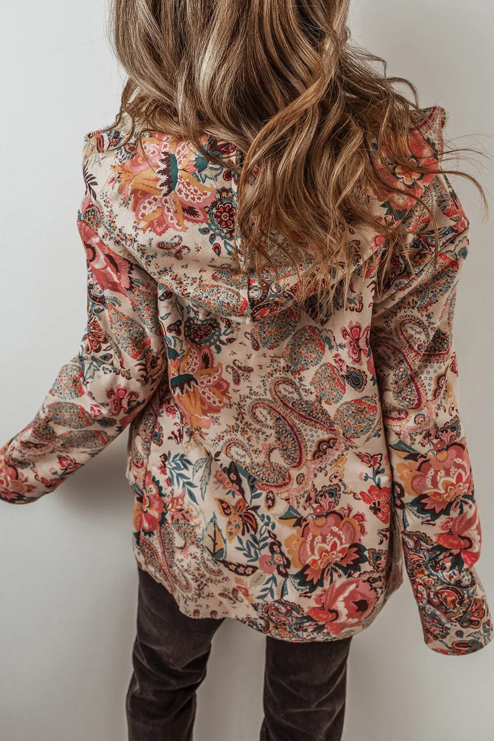 Eleonora | Printed long sleeve hooded jacket