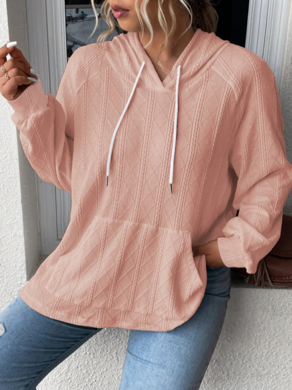 Miriam | Full size long sleeve drawstring hoodie