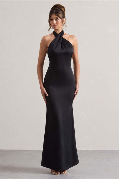 Slim Fit Halter Evening Party Dress