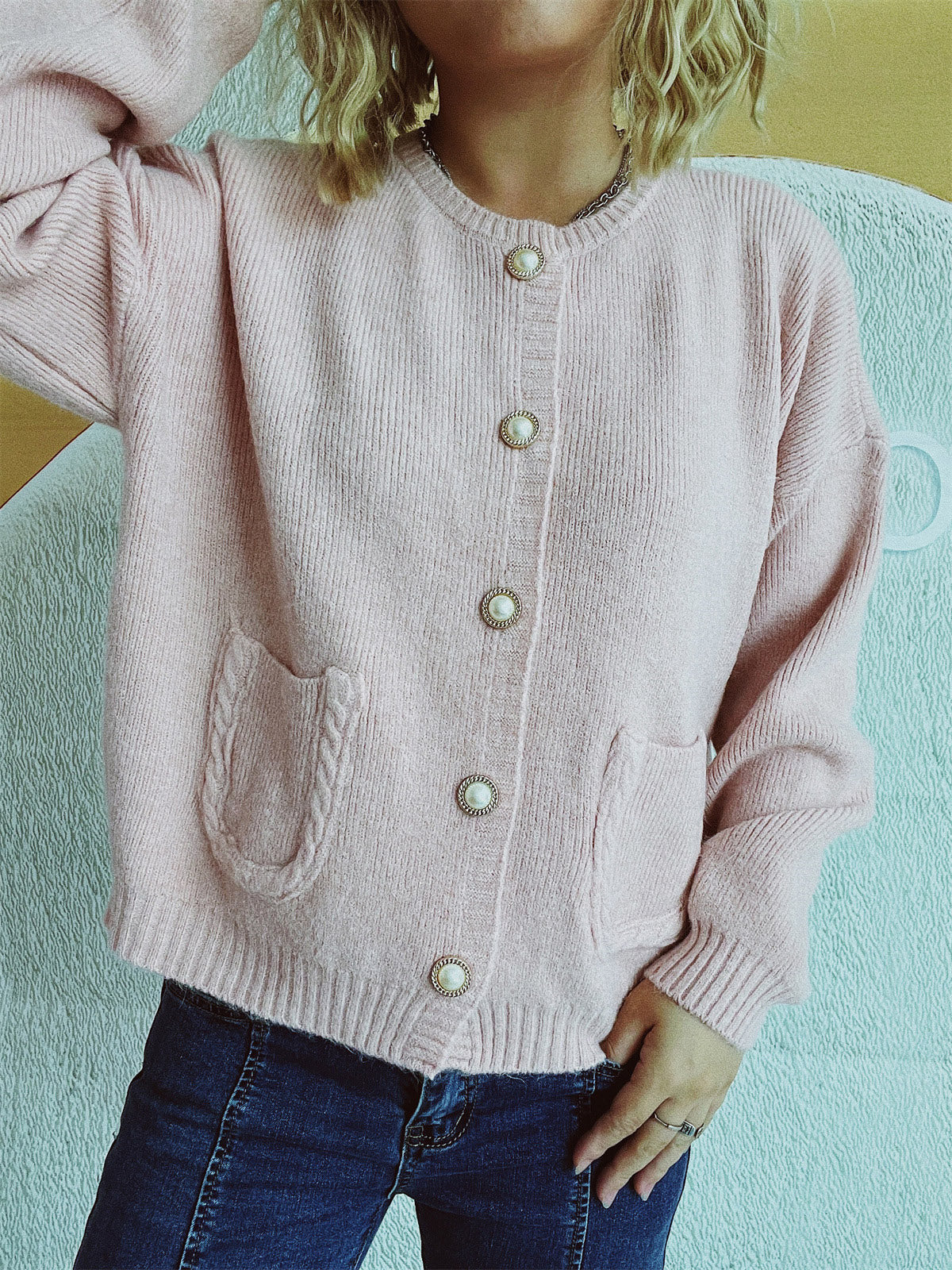 Helene | Long sleeve cardigan with buttons