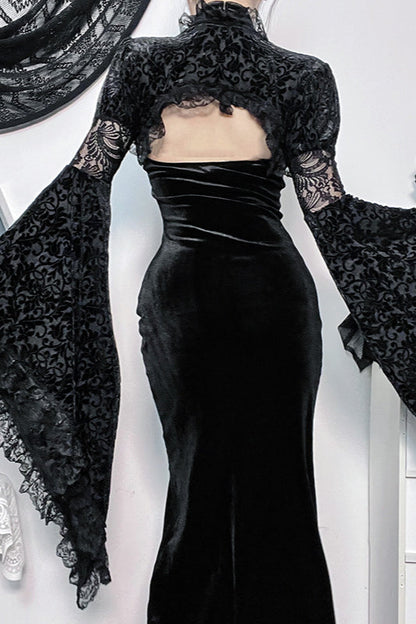 Slit Cheongsam Gothic Dress