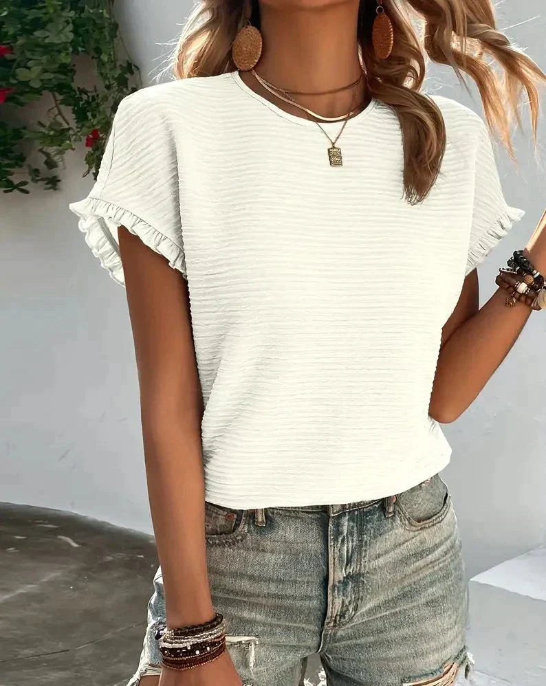 Georgina® | Women'S Ruffle Hem Shirts Chic