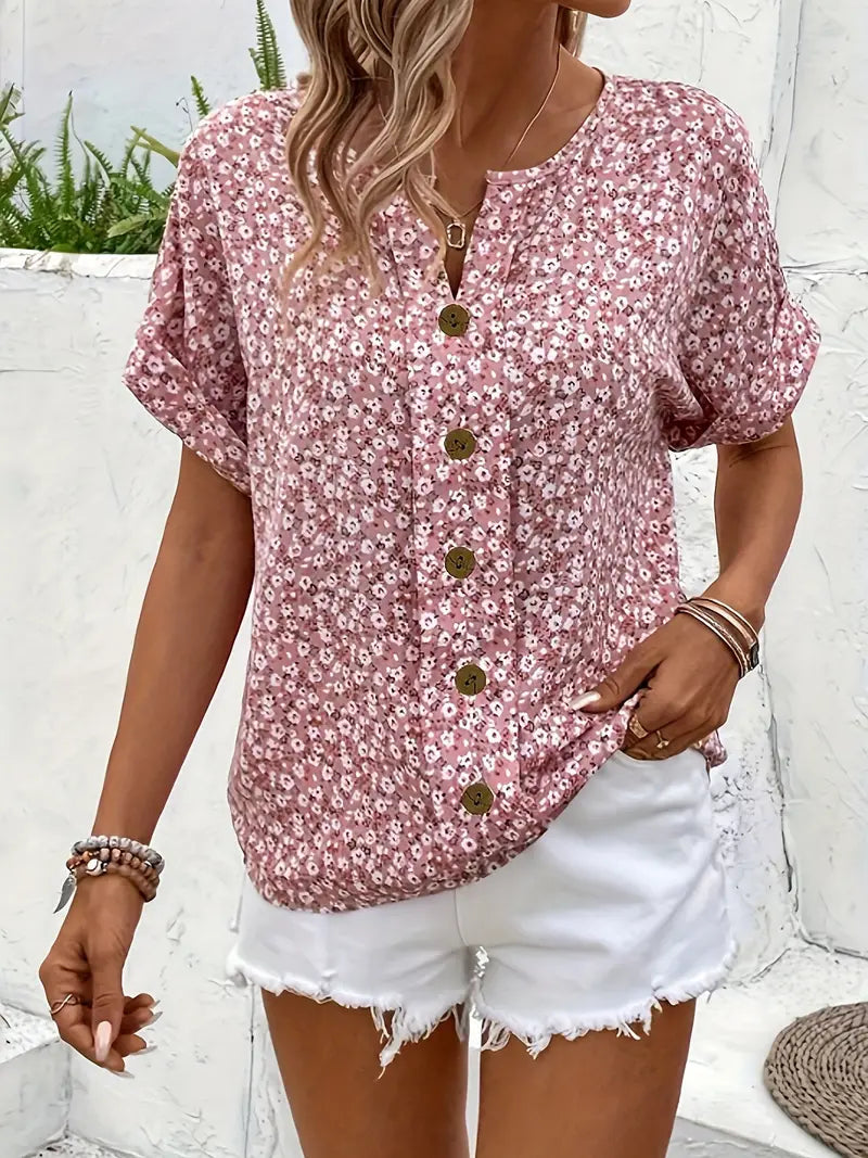 Fiona | Women's Button-Down Floral Blouse