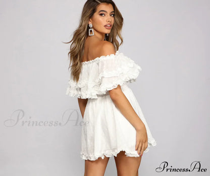 Flirty Vibes Stylish Linen Mini Dress