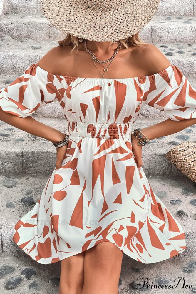 Floral Print Graceful Strapless Mini Dress