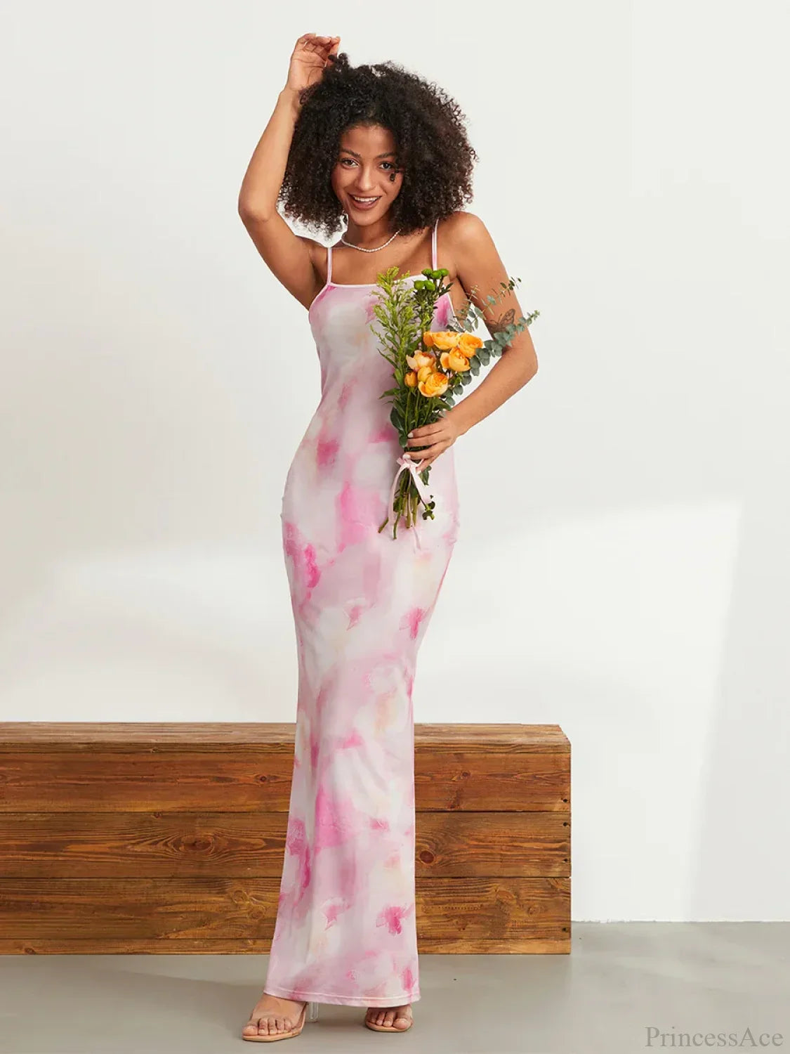 Floral Print Spaghetti Strap Bodycon Wrap Slip Sundress Floral Dress