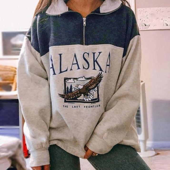 Helena | Women's printed cotton sweatshirt with long sleeves