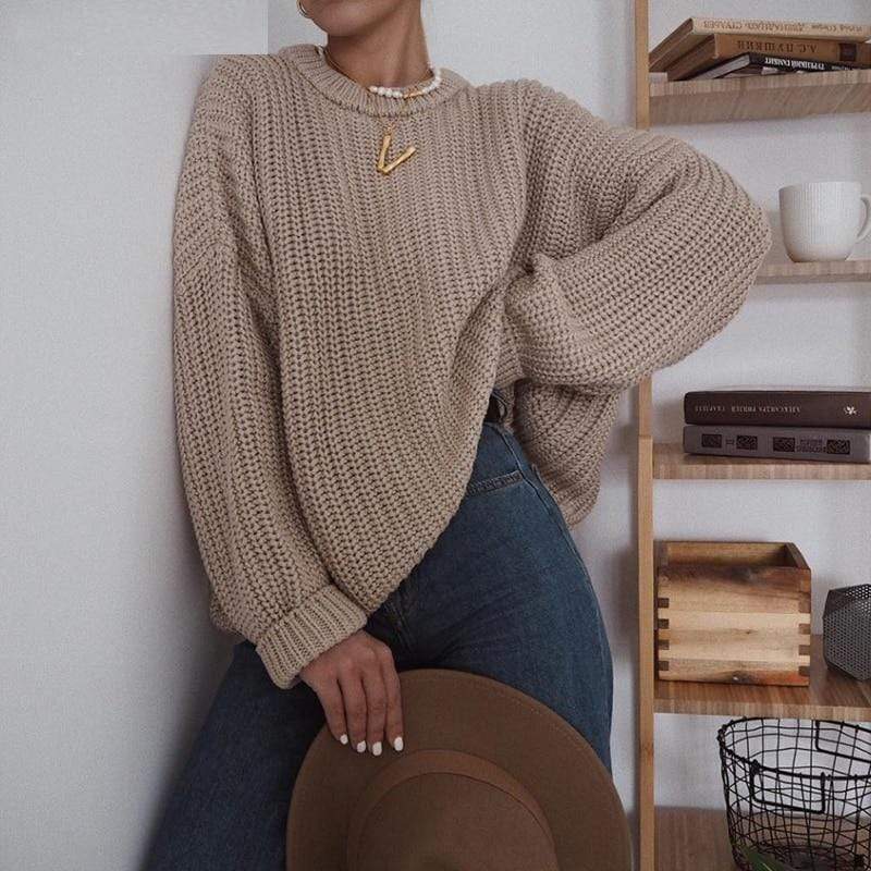 Adriana | Knitted loose autumn sweater for women