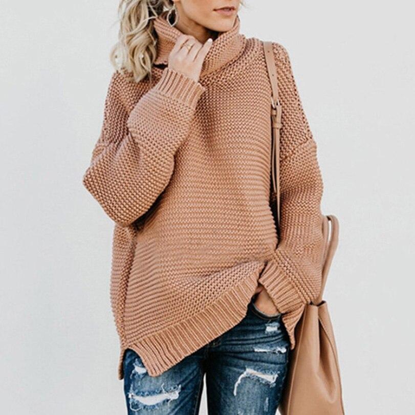 Fernanda | Winter sweater for women with turtleneck and twist