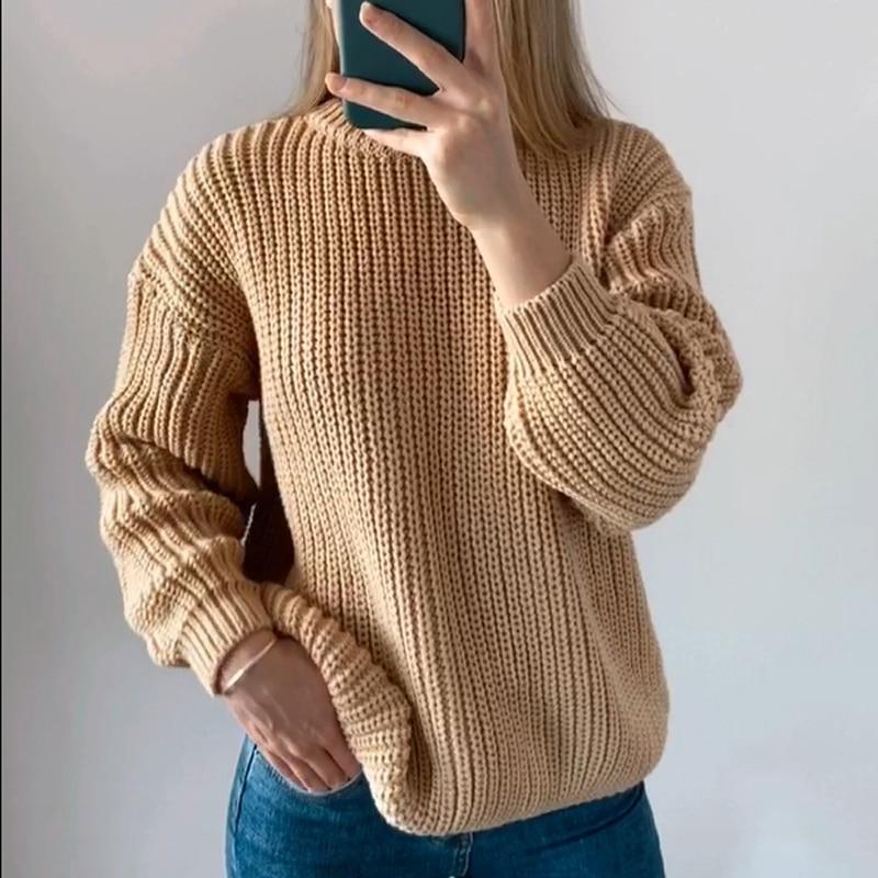 Adriana | Knitted loose autumn sweater for women