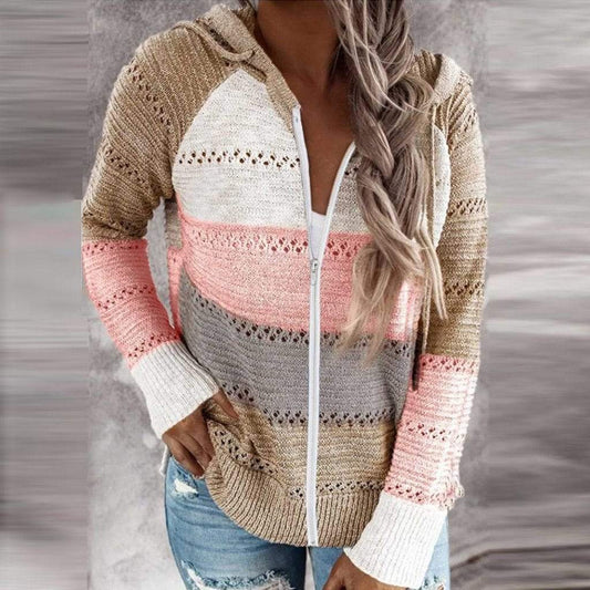 Barbara | Women's long sleeve V-neck hoodie