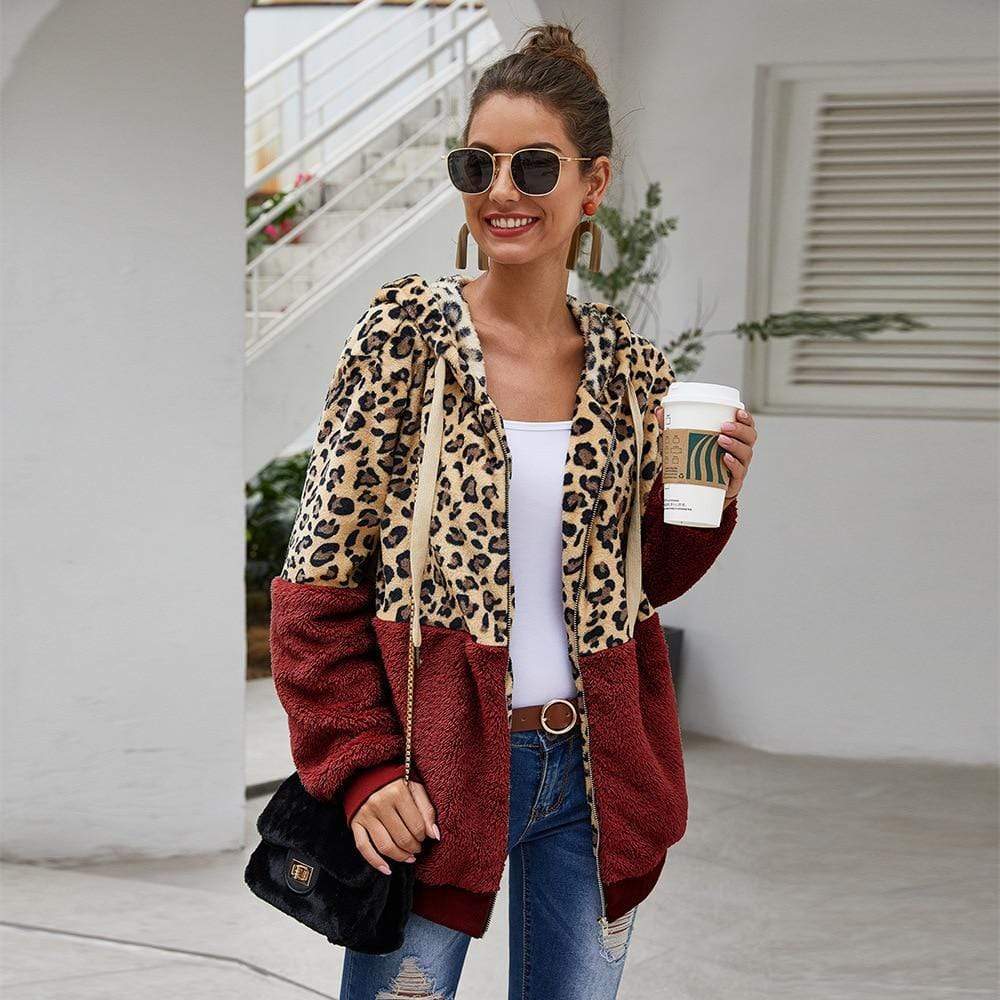 Isabel | Women's autumn sweatshirt with leopard hoodie