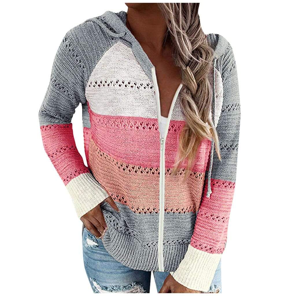 Barbara | Women's long sleeve V-neck hoodie