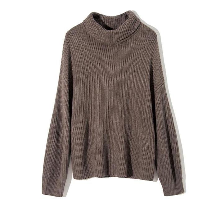 Graciela | Long thick turtleneck sweater for women
