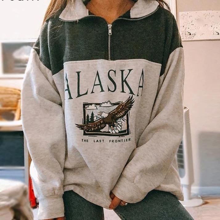 Helena | Women's printed cotton sweatshirt with long sleeves