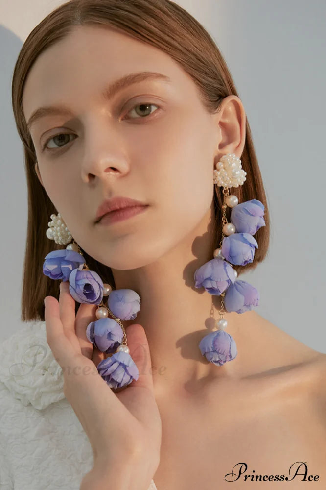 Flower Elegant Drop Earrings