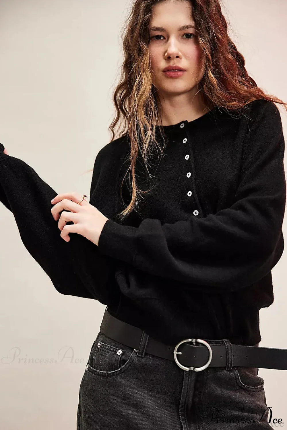 French Vintage Loose Long-Sleeve Knit Top