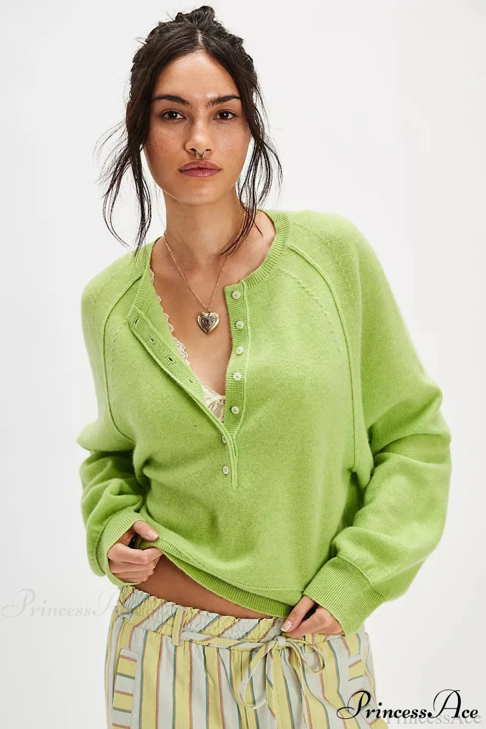 French Vintage Loose Long-Sleeve Knit Top