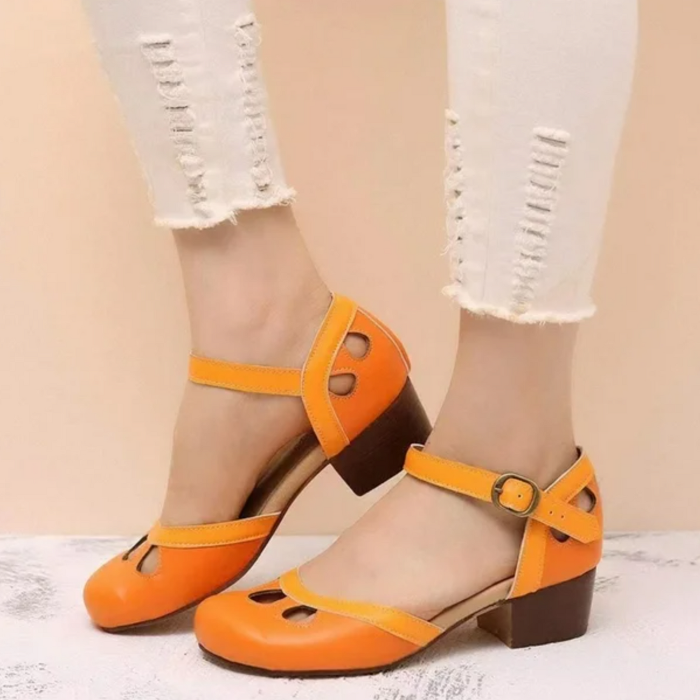 Casey | Orthopedic Ankle Strap Heels