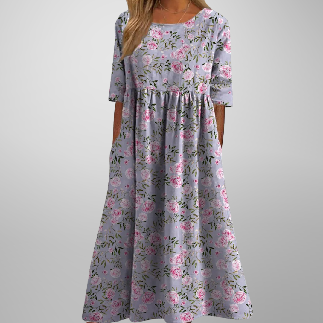 Gale | Women's Floral Empire Waist Maxi Dress