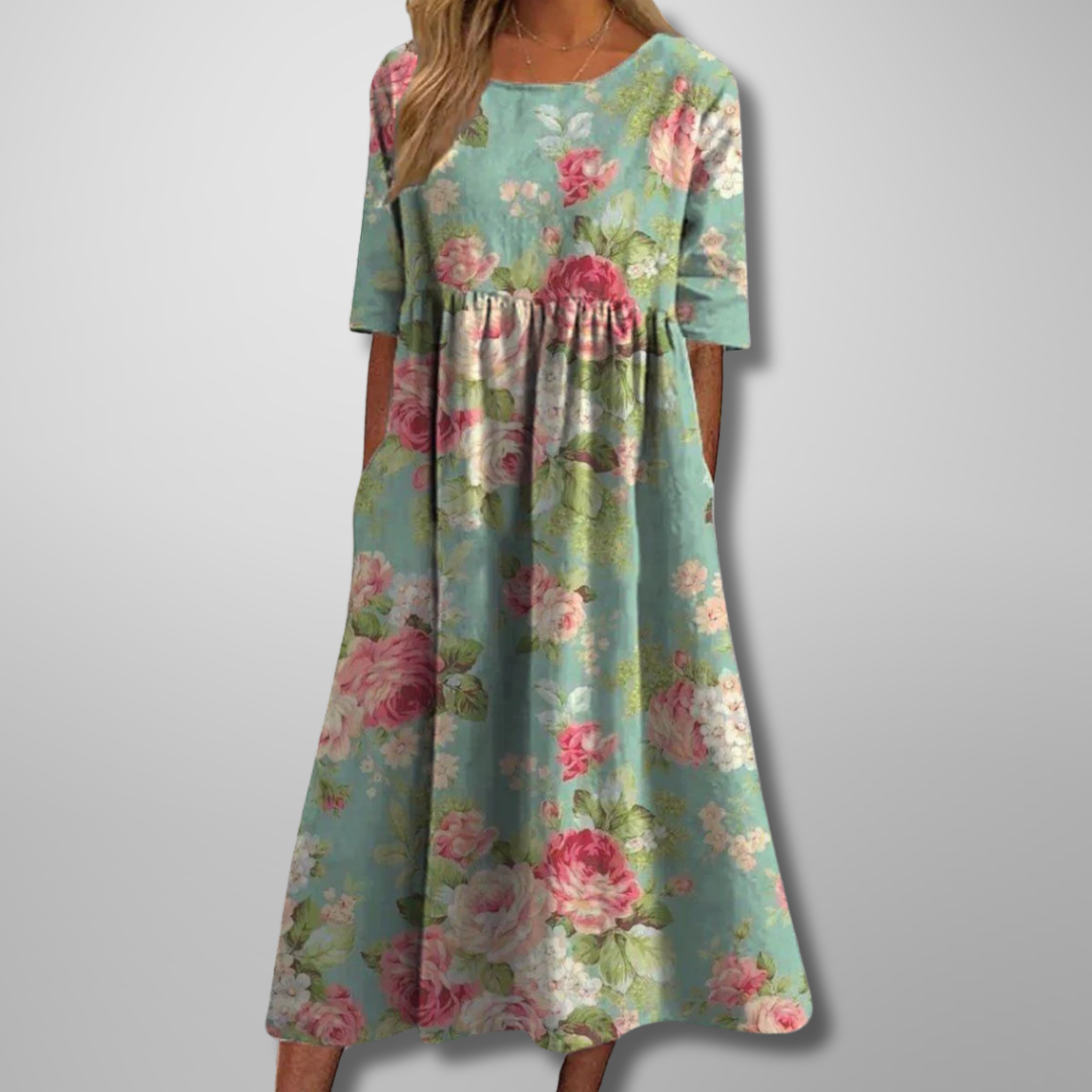 Gale | Women's Floral Empire Waist Maxi Dress