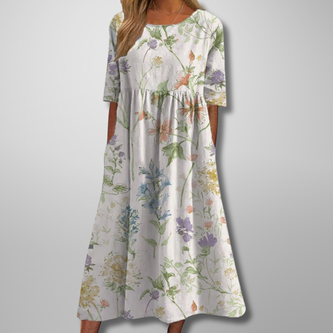 Gale | Women's Floral Empire Waist Maxi Dress