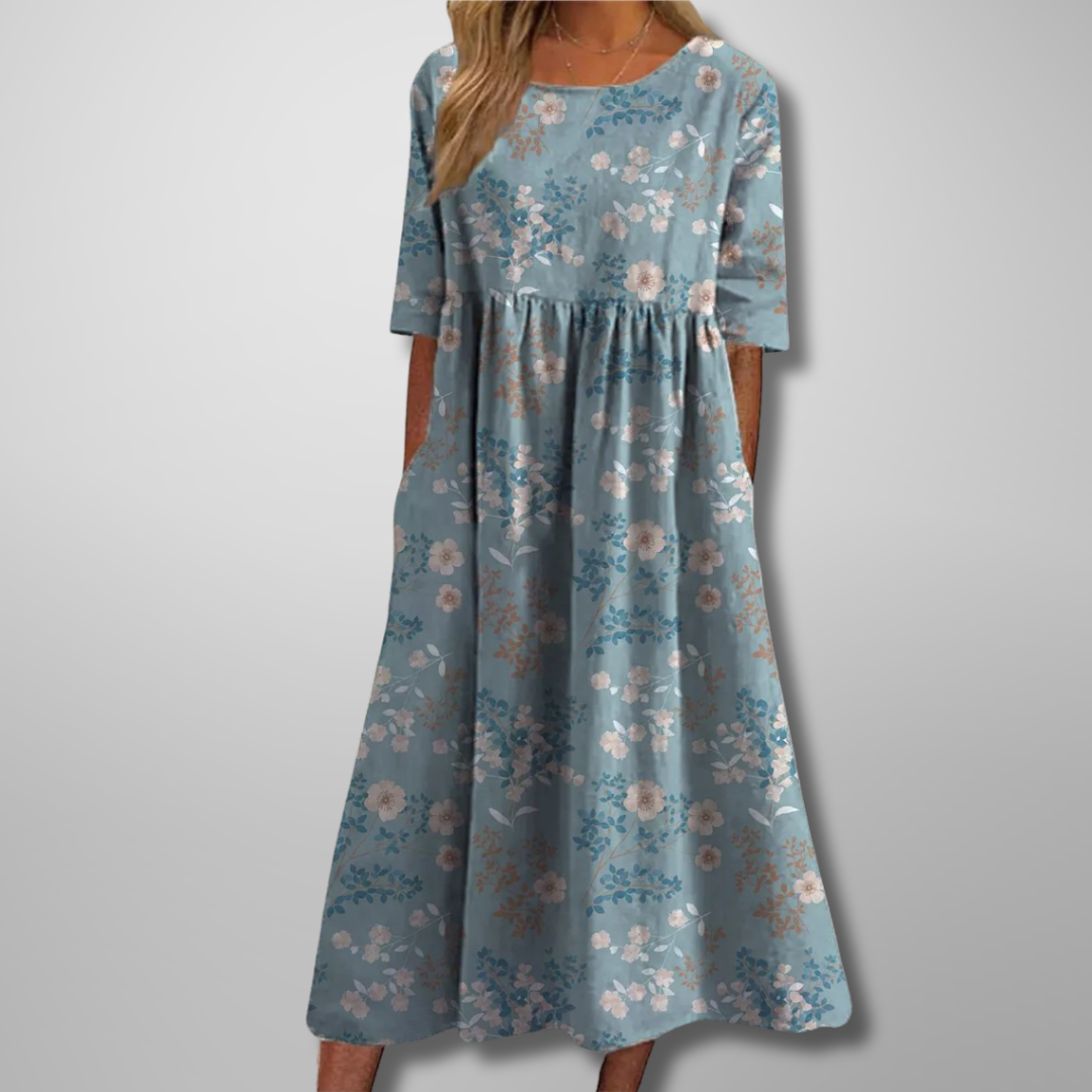 Gale | Women's Floral Empire Waist Maxi Dress