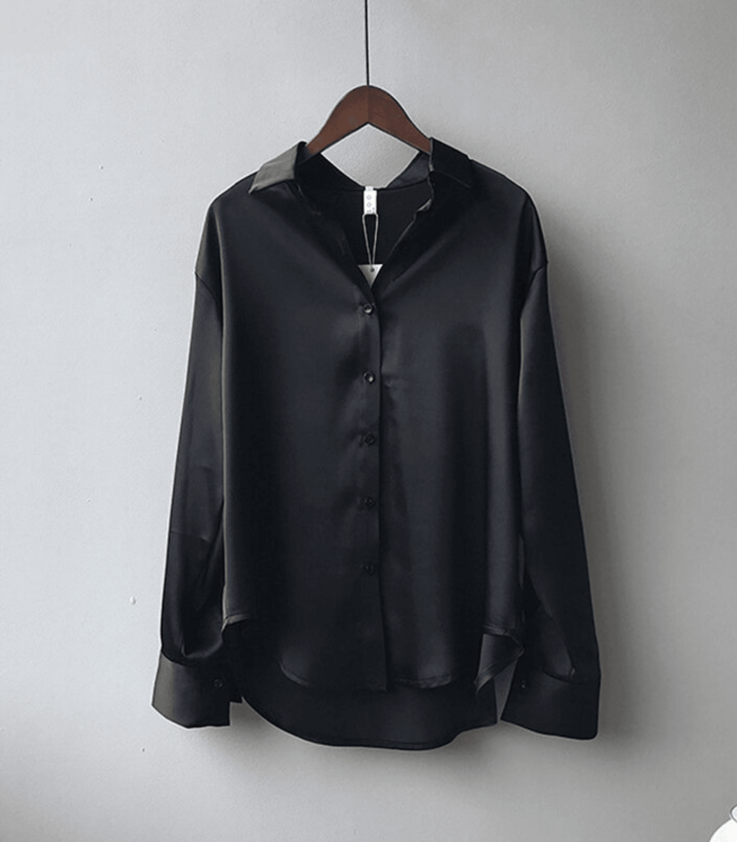 Buana® | Buttoned Satin Silk Blouse