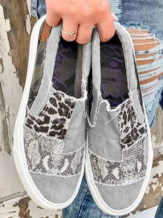 Rose| Women’s Stretch Slip-On Leopard Print Shoes