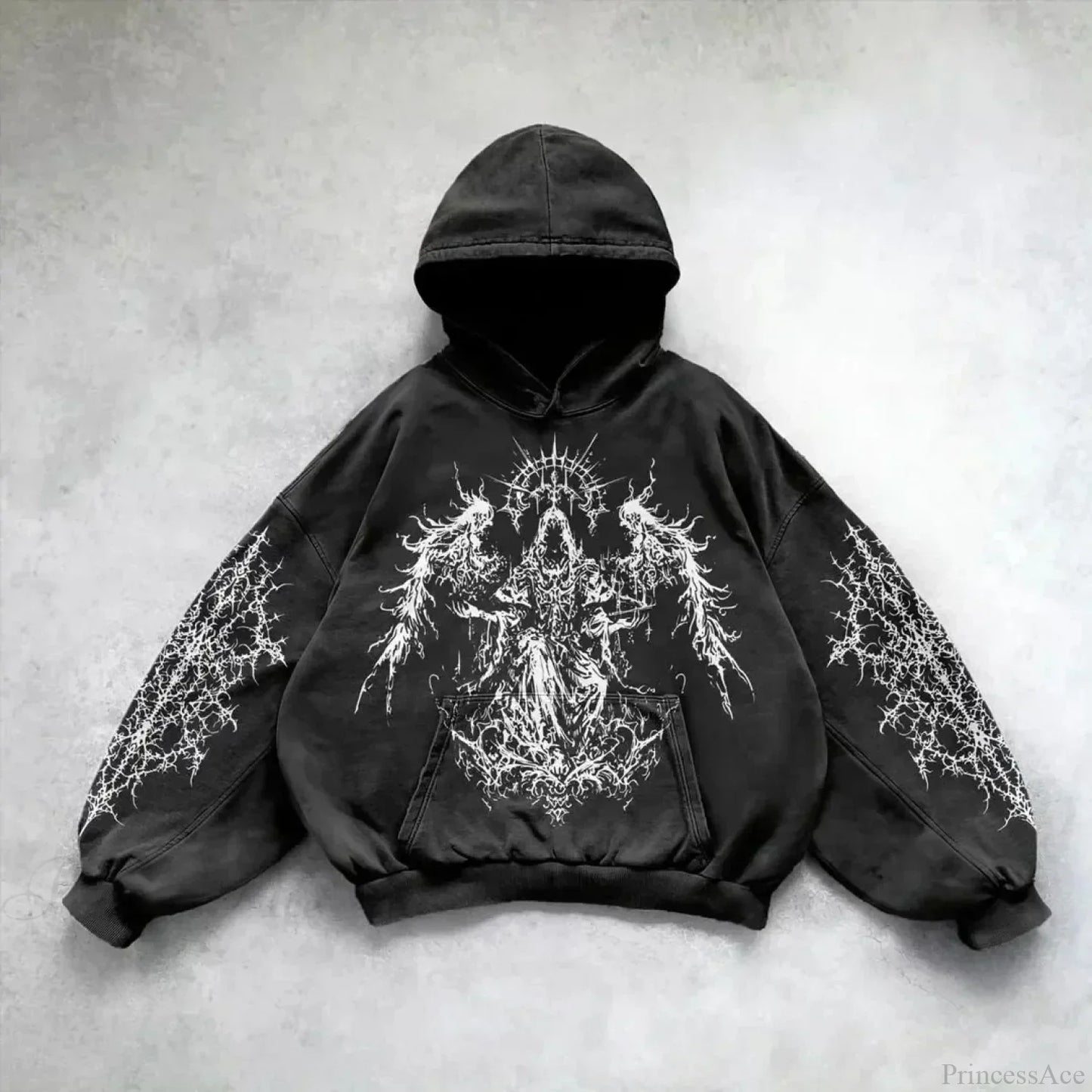 Goddess Pattern Print Hoodie