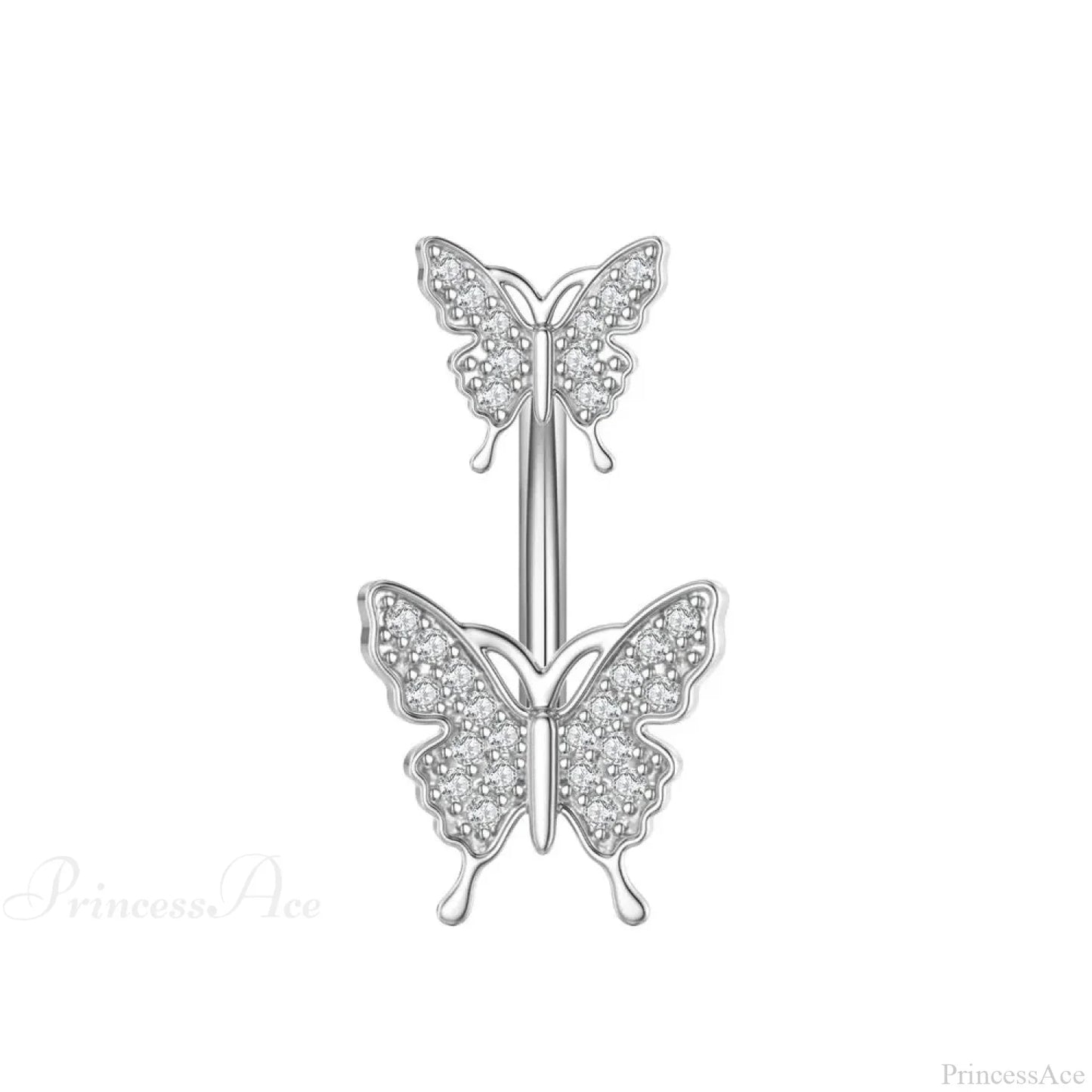 Gothic Heart Dangle Butterfly Belly Ring