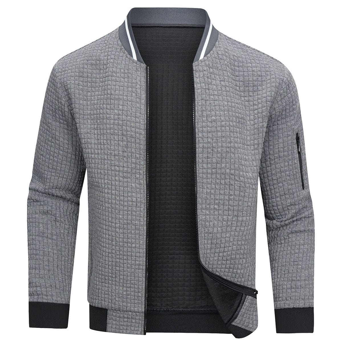 Darrell | Men's Quilted Zip-Up Bomber Jacket