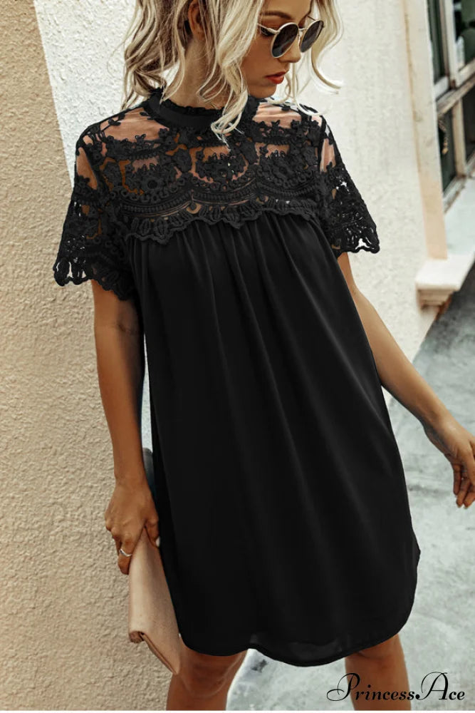 Halter Neck Flower Trendy Print Mini Dress
