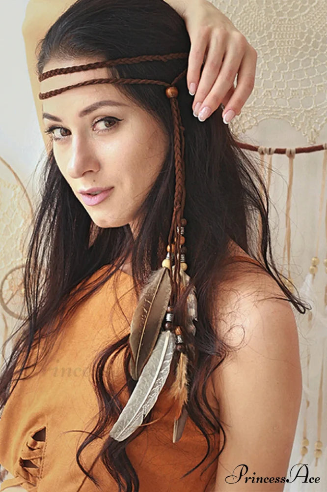 Handmade Bohemian Stylish Feather Headband