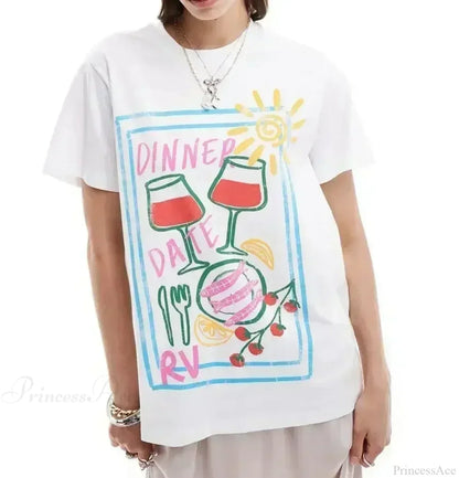 Harajuku Gothic Simple Icon Graphic T-shirt