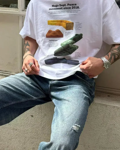 Harajuku Passionate Logo Graphic T-shirt