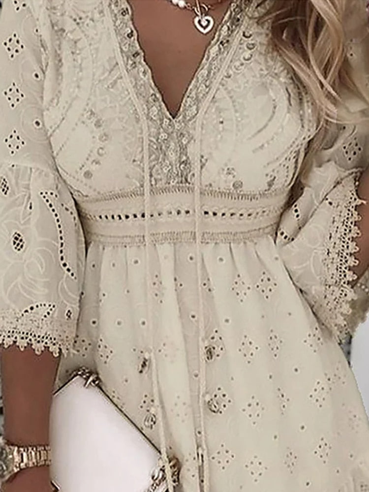 Harmony | Women's V-Neck A-Line Mini Dress