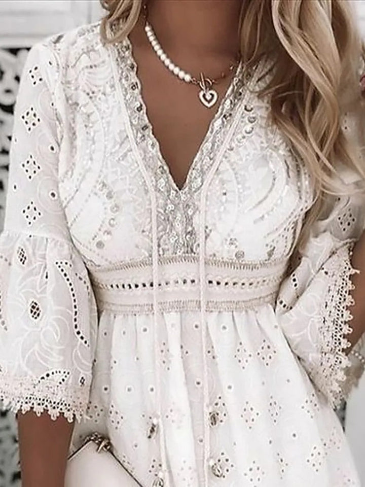 Harmony | Women's V-Neck A-Line Mini Dress