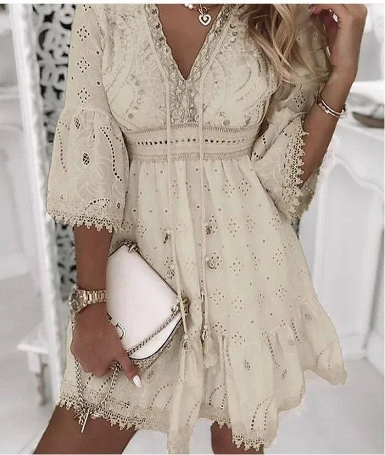 Harmony | Women's V-Neck A-Line Mini Dress
