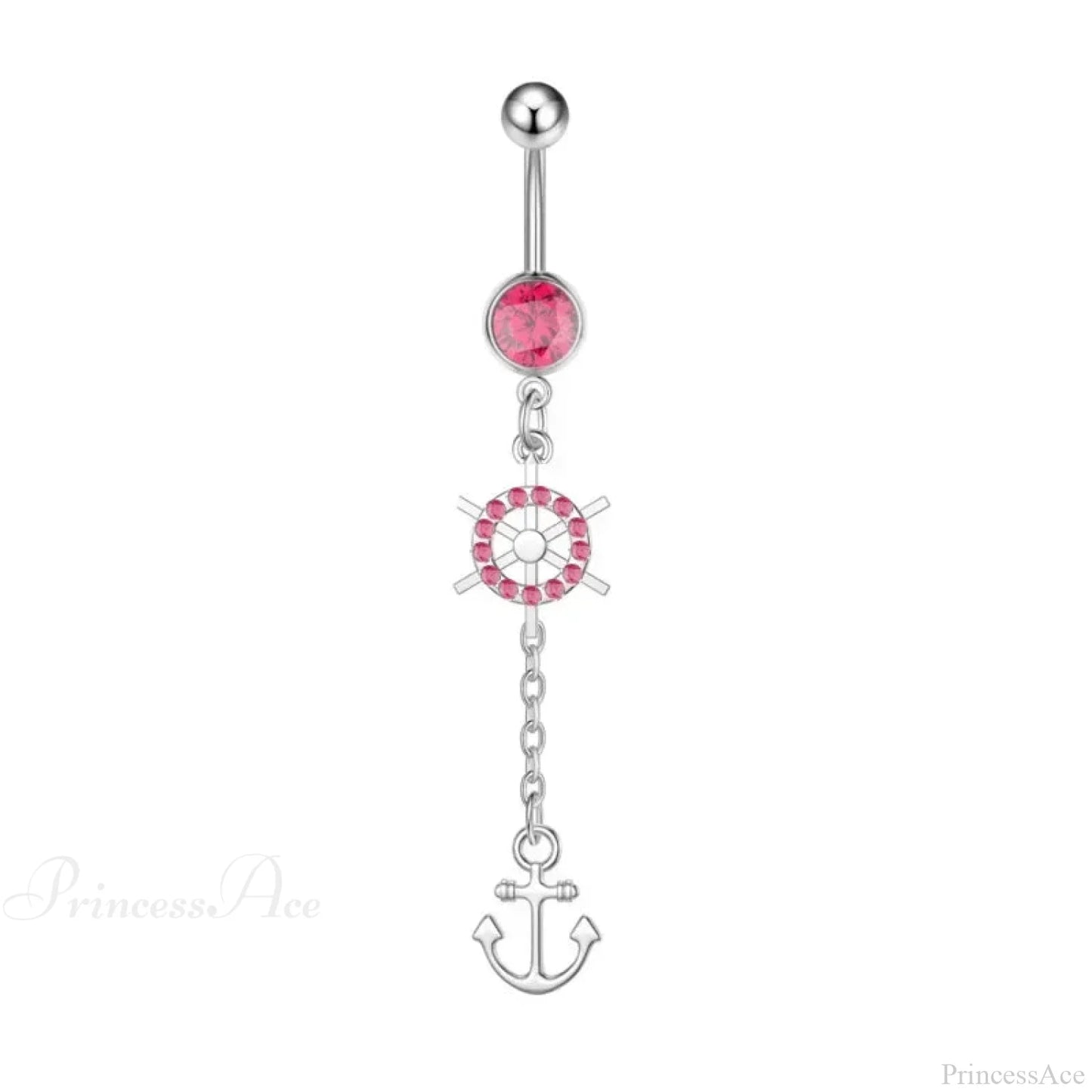 Heavenly Feathers Rose Dark Belly Ring